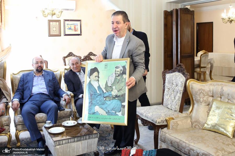 تصاویر سیدحسن خمینی در منزل سفیر فلسطین در ایران