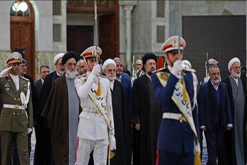 تجدید میثاق رئیس و مسئولان عالی قوه قضاییه با آرمان های امام