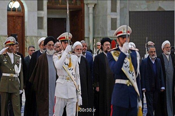 تجدید میثاق رئیس و مسئولان عالی قوه قضاییه با آرمان های امام