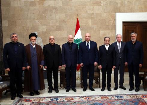 هیئت ایرانی با رئیس جمهور لبنان دیدار کرد