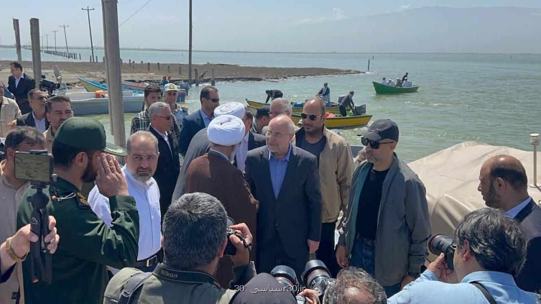 بازدید نظارتی قالیباف از آشوراده امید به احیای جزیره متروکه خزر