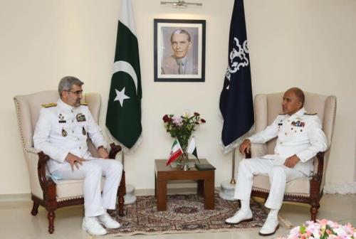 دیدار امیر دریادار دوم شفقت رودسری با فرمانده نیروی دریایی پاكستان