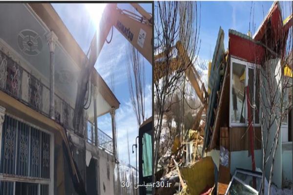 تخریب ویلای غیرمجاز دو مقام مسئول در فیروزكوه